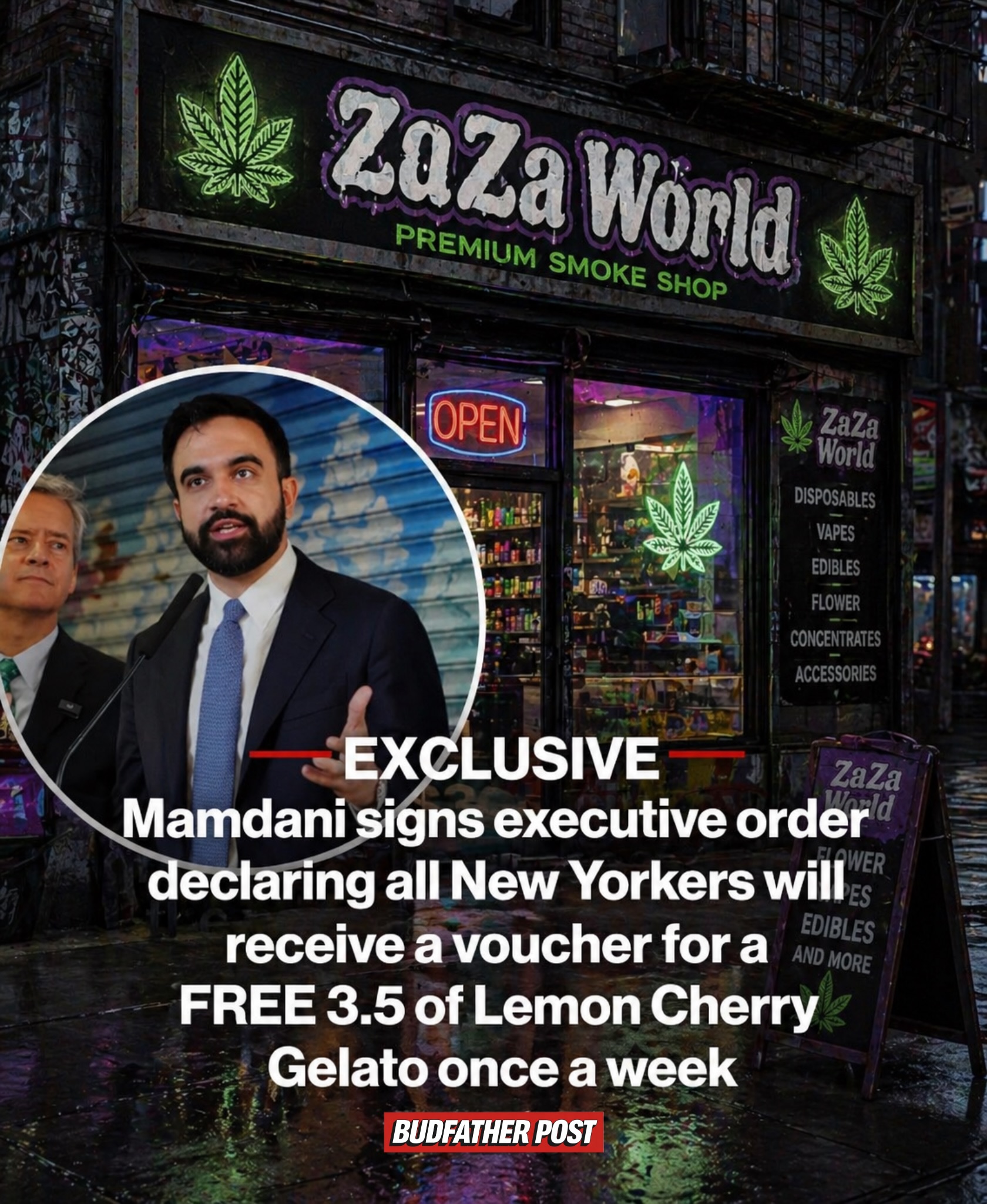 Mamdani signs executive order declaring free Lemon Cherry Gelato voucher