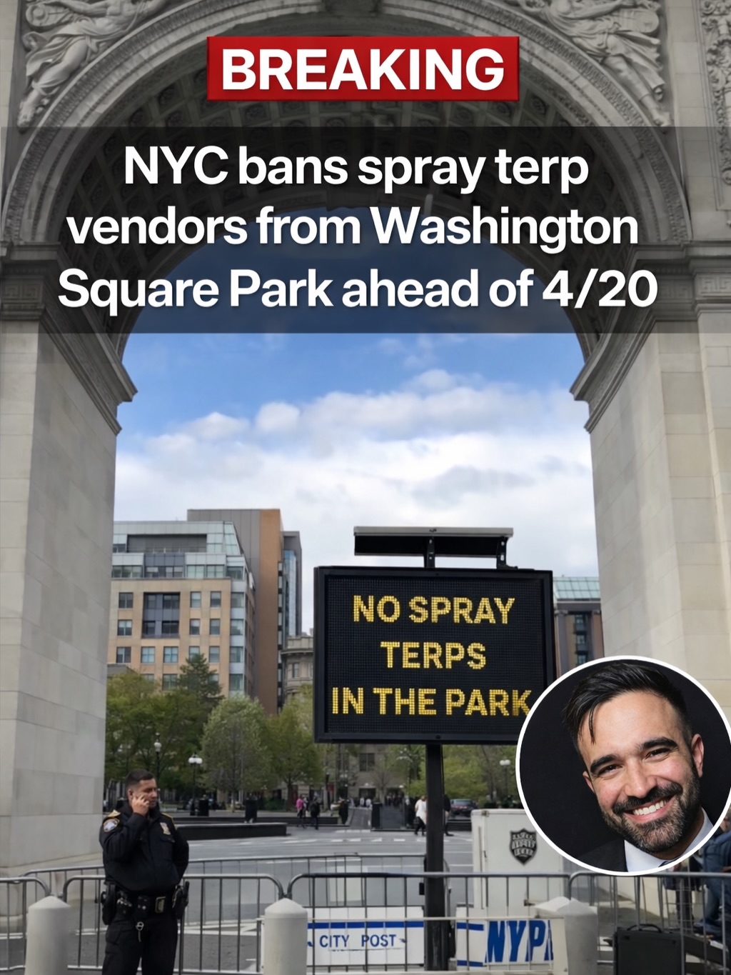 New Yorkers relocate spray terp operations to the nearest sidewalk